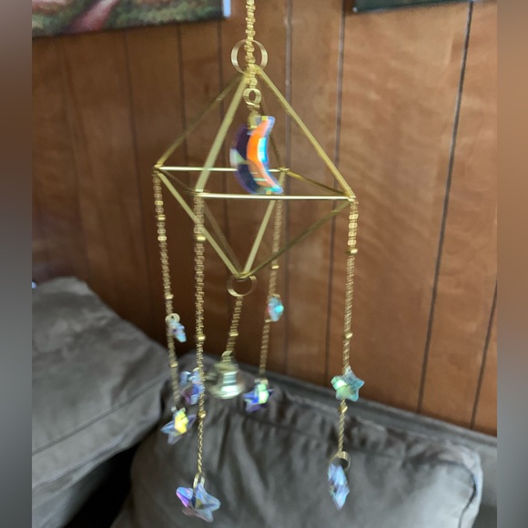 New Colorful Metal Rainbow Star Moon Wind Chimes Sun Catcher Window Home Decor - Picture 10 of 12